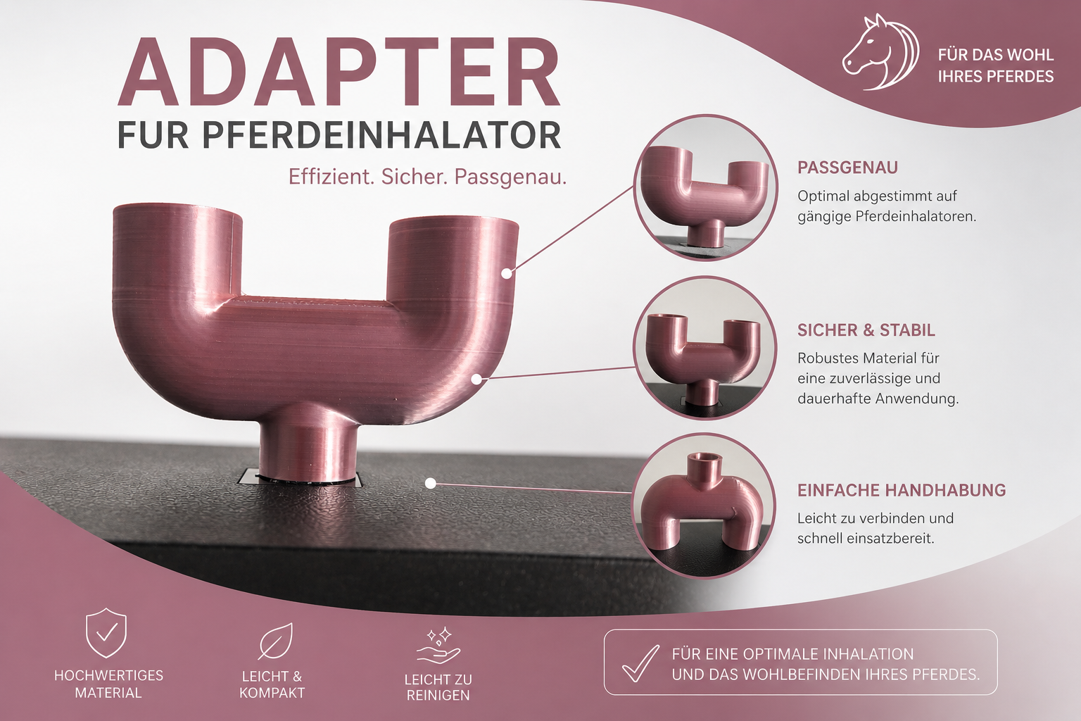 Doppel Adapter  Rose